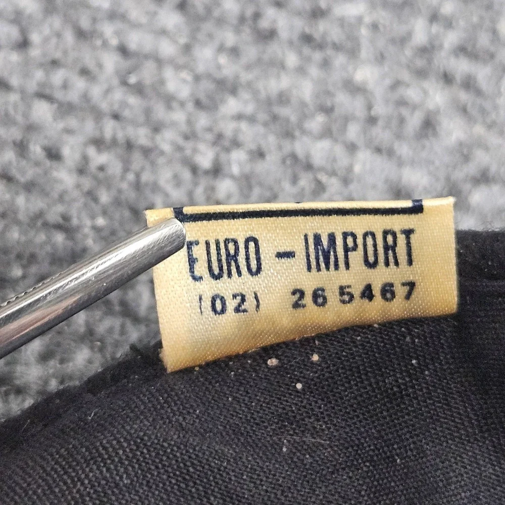 Vintage 80s MS Narvik Maritime Ship‎ Hat Black Wool Gold Captain Embroidery